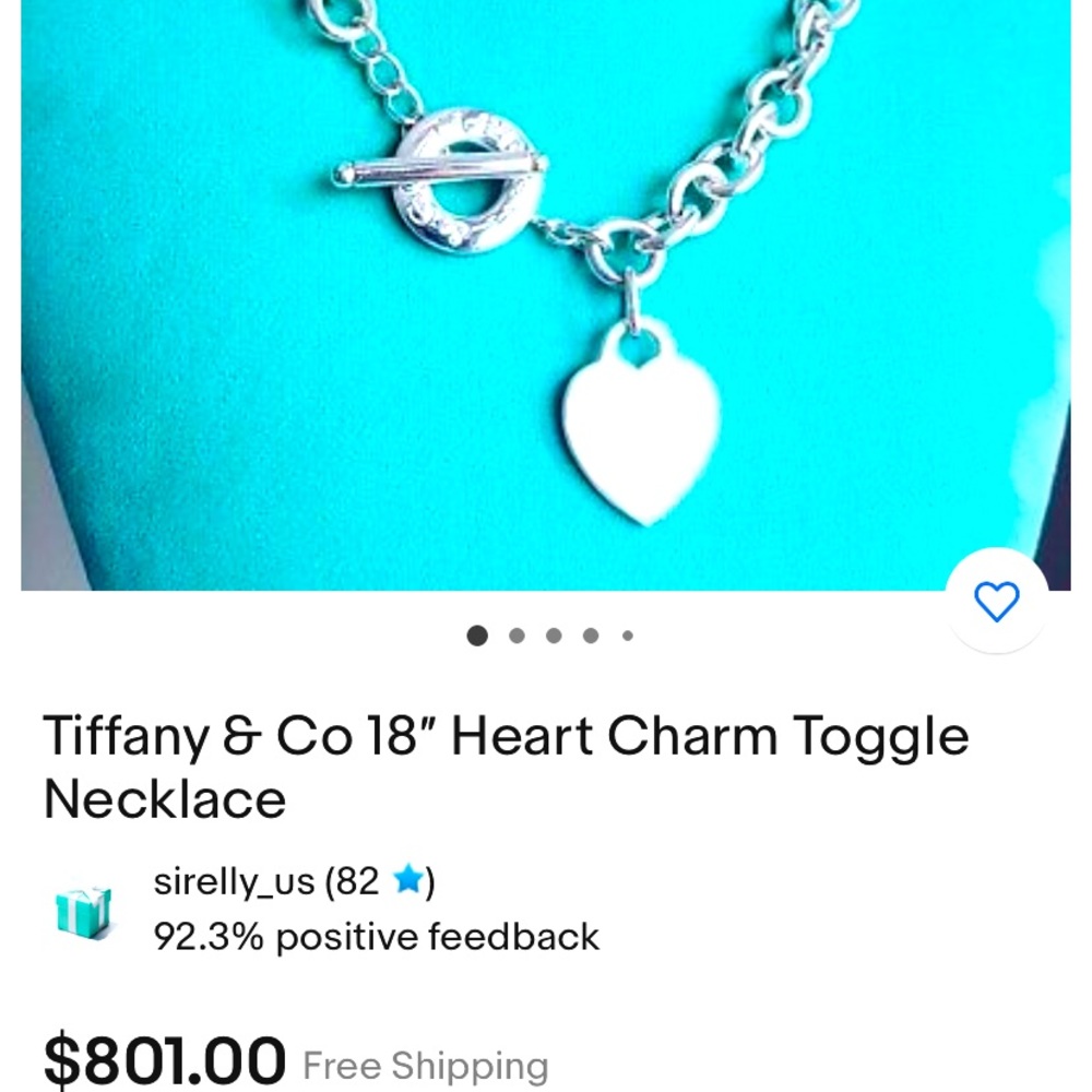 Tiffany &Co Heart Toggle Necklace